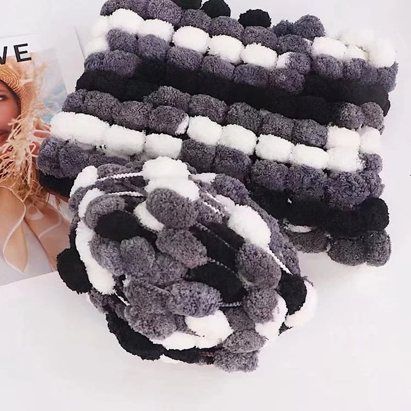 Winter DIY Braided Pearl Coarse Wool