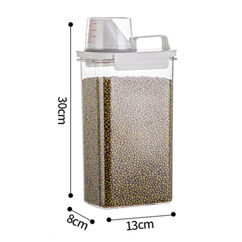 Cereal Dispenser Easy Flow Storage Jar Plastic Grocery Container