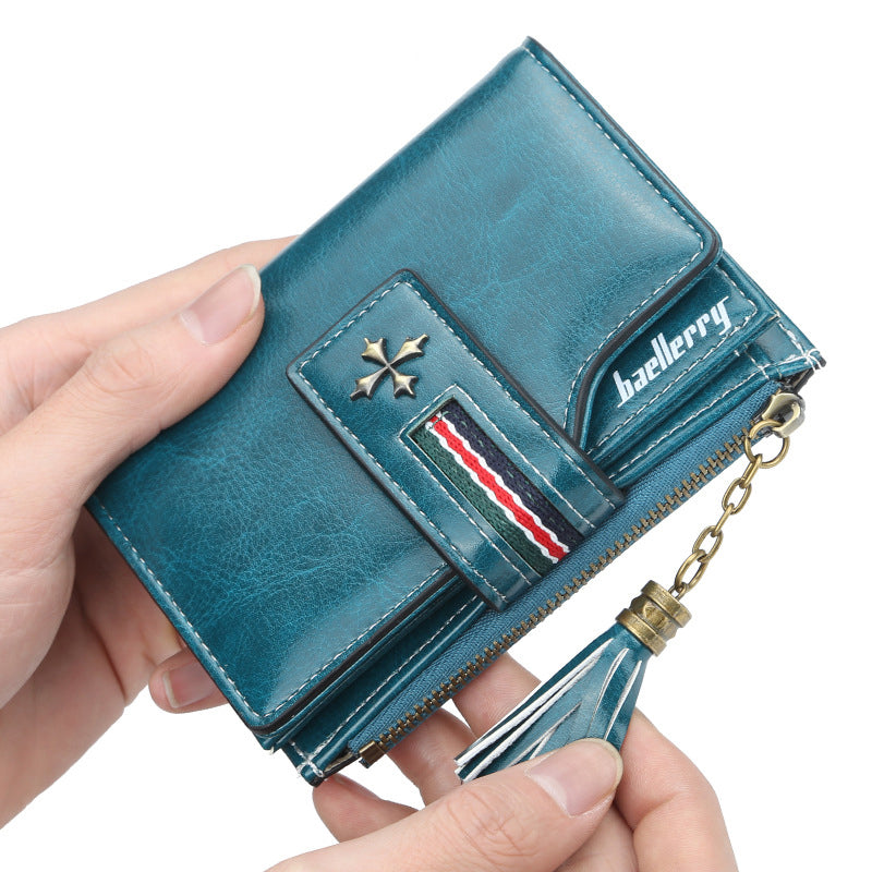 Tassel Zip Women's Crop Wallet