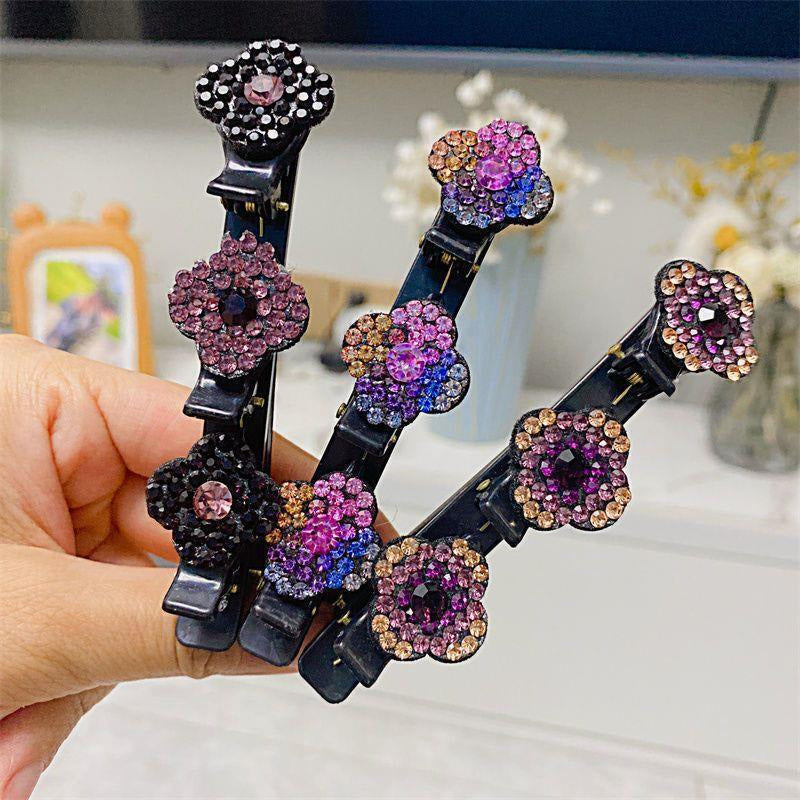 🎁Sparkling Crystal Stone Braided Hair Clips