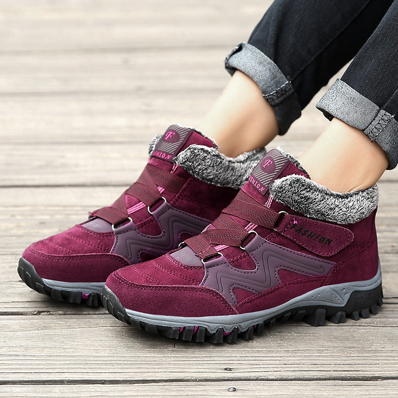 Couple Winter Warm Fur Lining Snow Shoes
