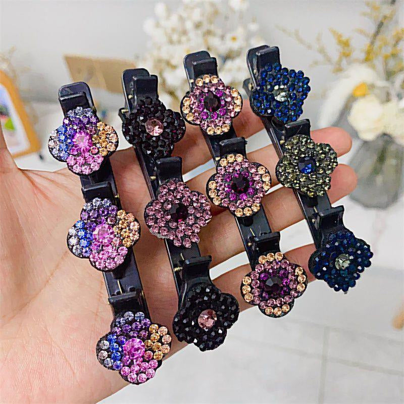 🎁Sparkling Crystal Stone Braided Hair Clips