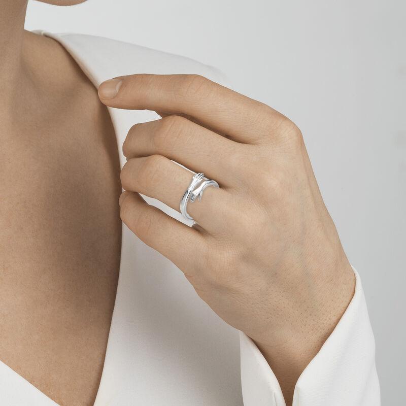 🤩To Granddaughter -925 Sterling Silver Hug Ring (Adjustable - One Size Fits All)💕