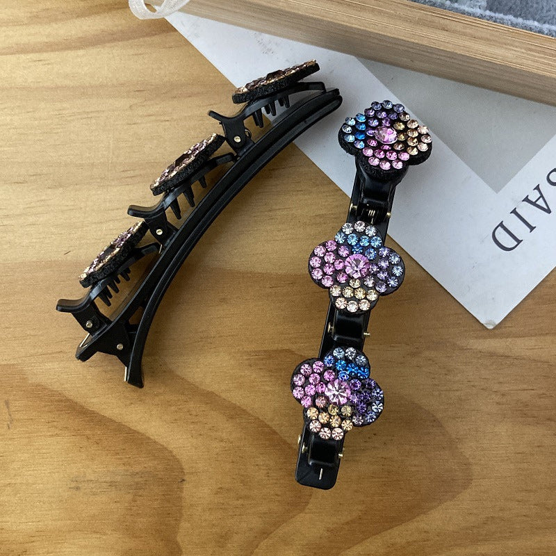 🎁Sparkling Crystal Stone Braided Hair Clips