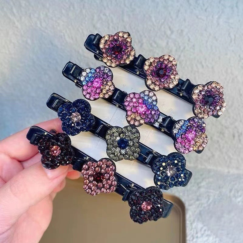 🎁Sparkling Crystal Stone Braided Hair Clips