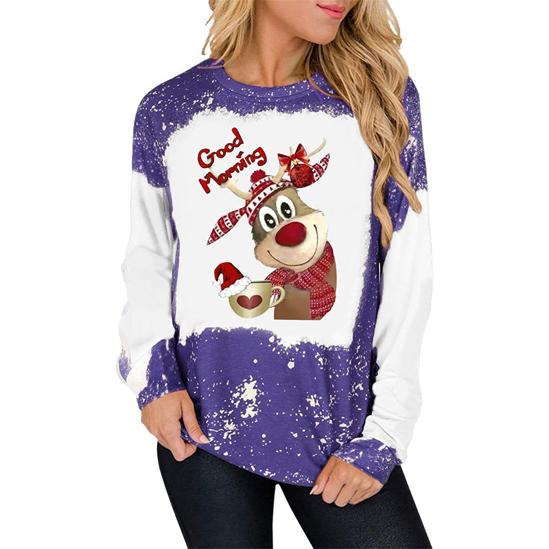 Christmas Crew Neck Print Sweatshirt