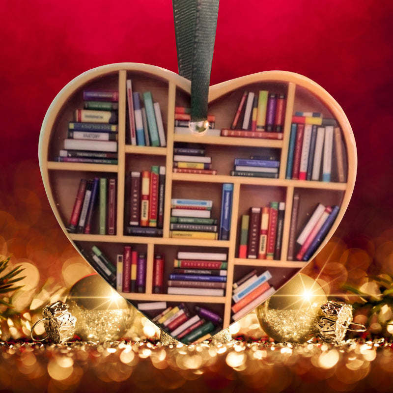 🎅Book Lovers Heart Ornament