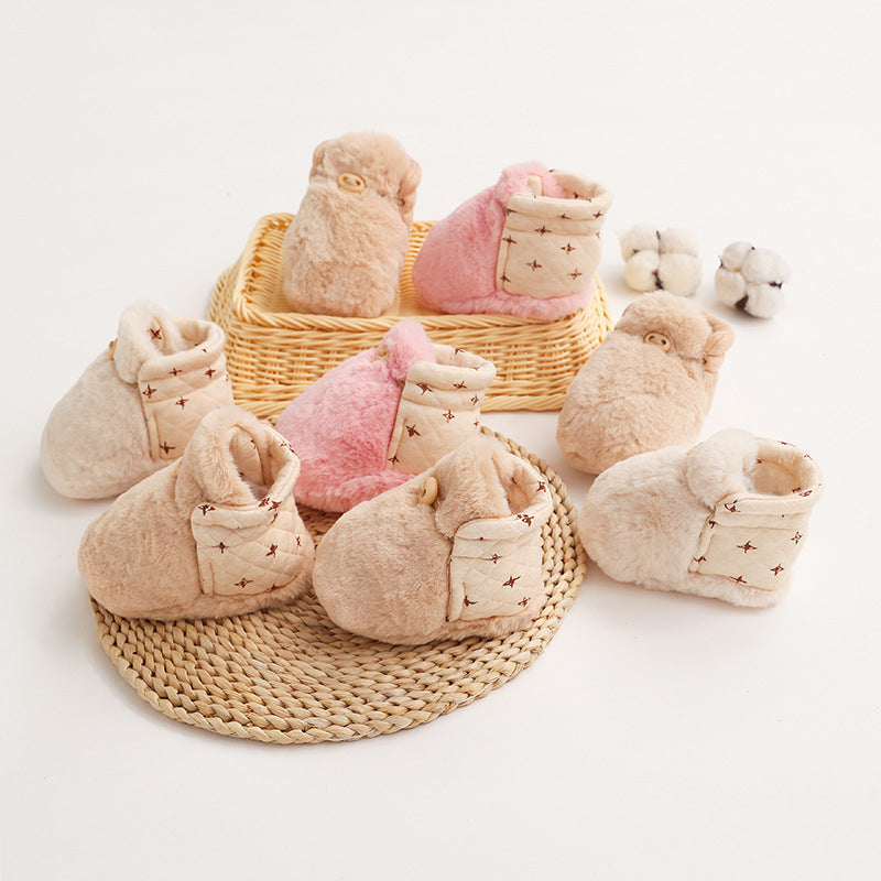 👼The best gift for baby🎁Baby Cartoon Plush Cotton Toddler Shoes