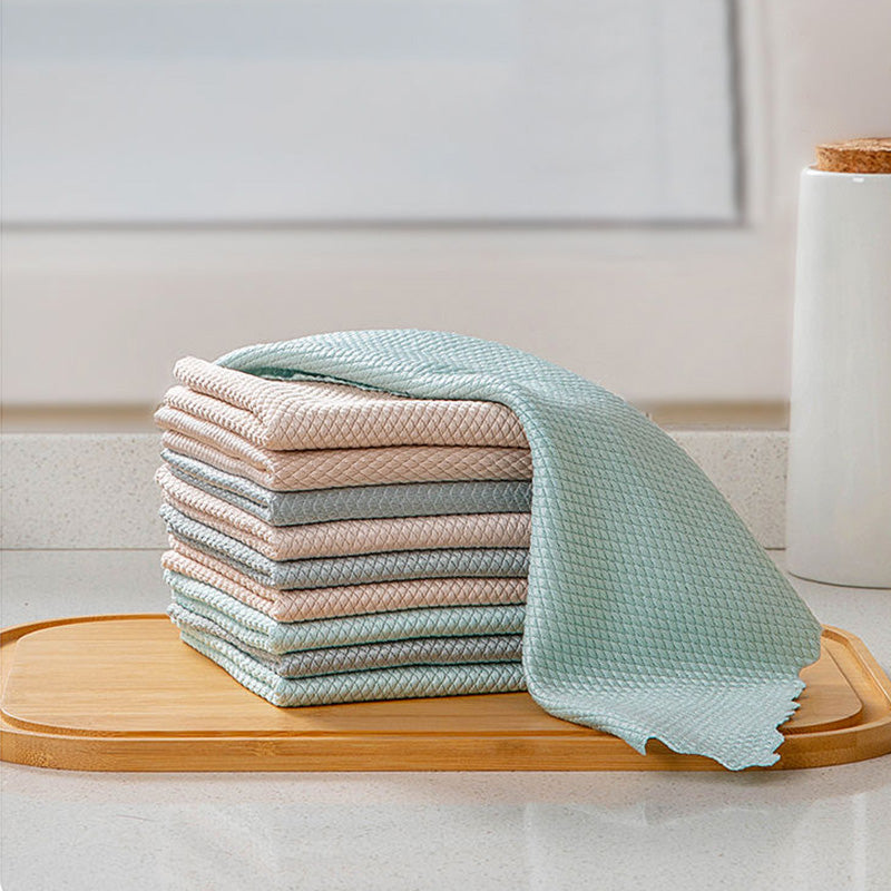 ✨Fish Scale Microfiber Polishing Cleaning Cloth 5 Pcs