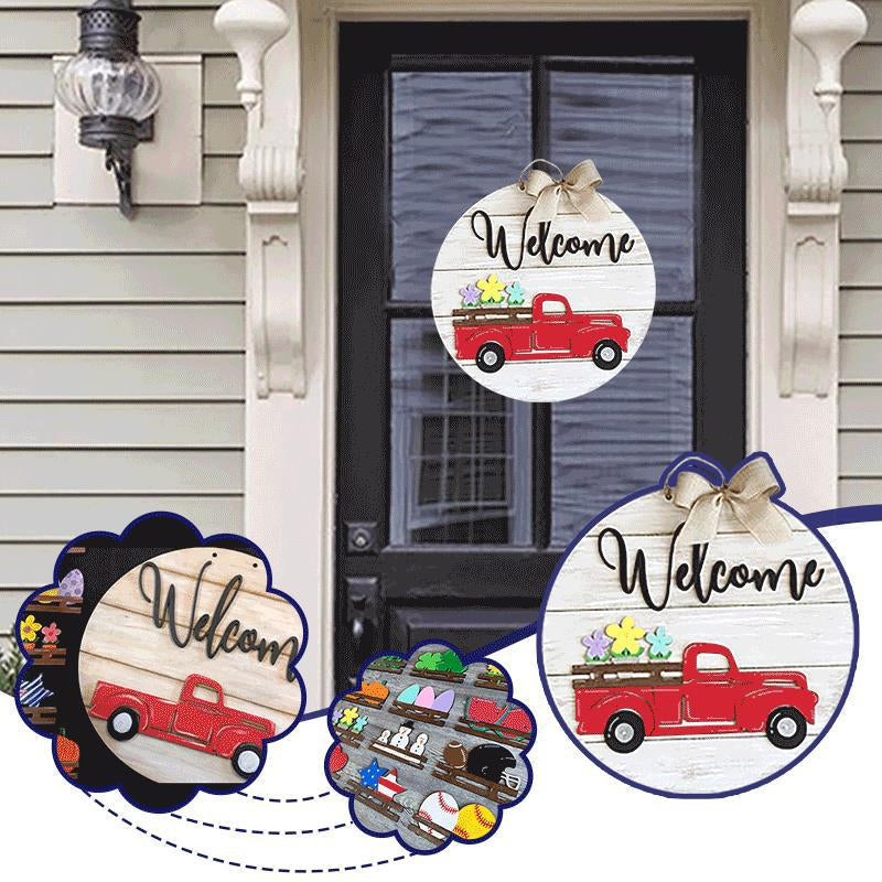 Interchangeable Vintage Truck Welcome Sign