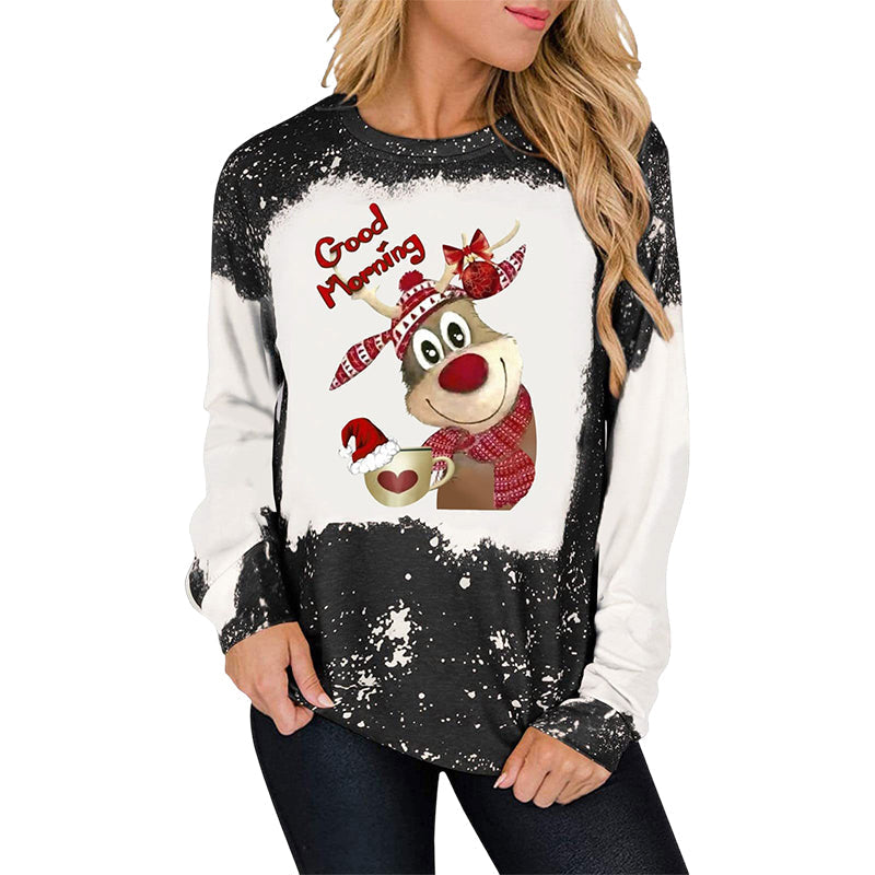 Christmas Crew Neck Print Sweatshirt