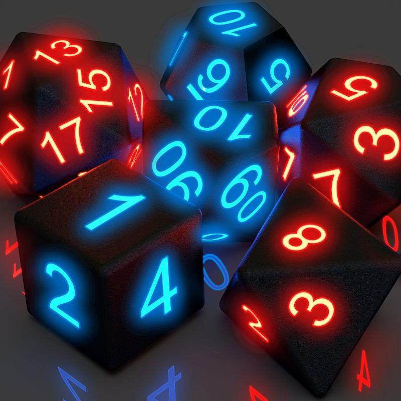 Polyhedral Glowing Game Dice Set (7 pcs)