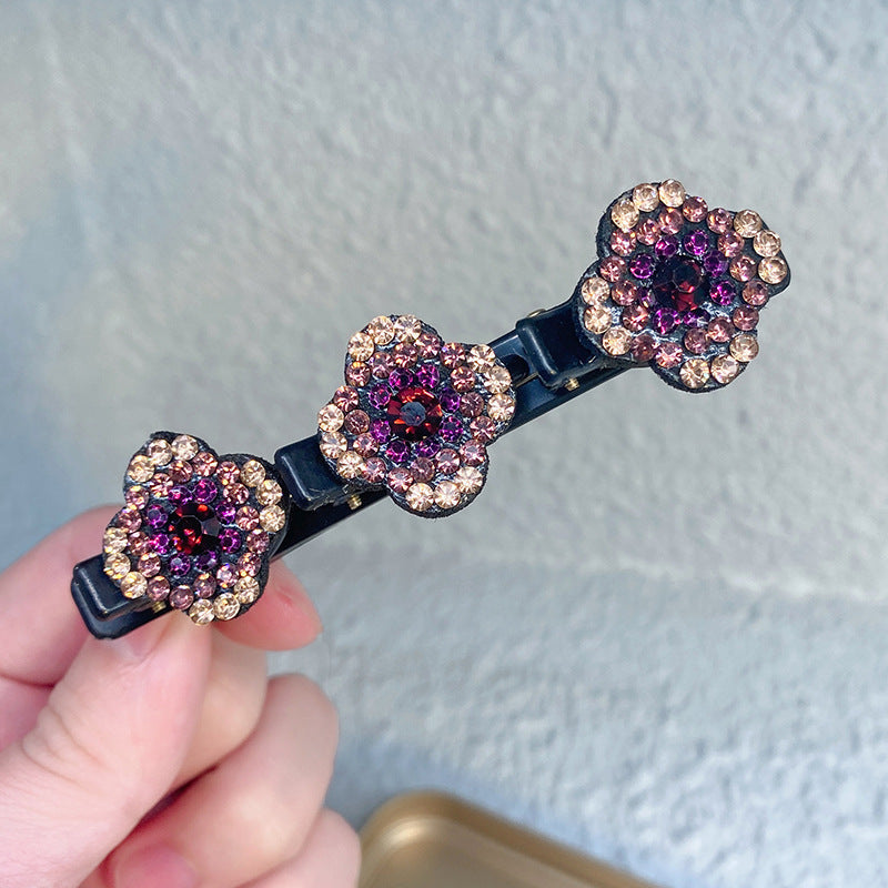 🎁Sparkling Crystal Stone Braided Hair Clips