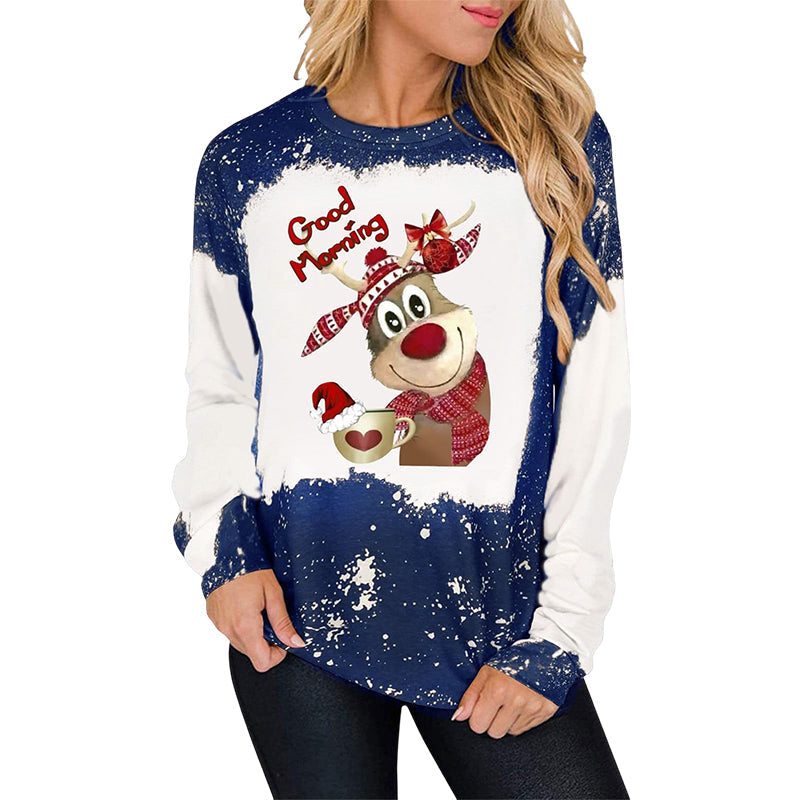 Christmas Crew Neck Print Sweatshirt