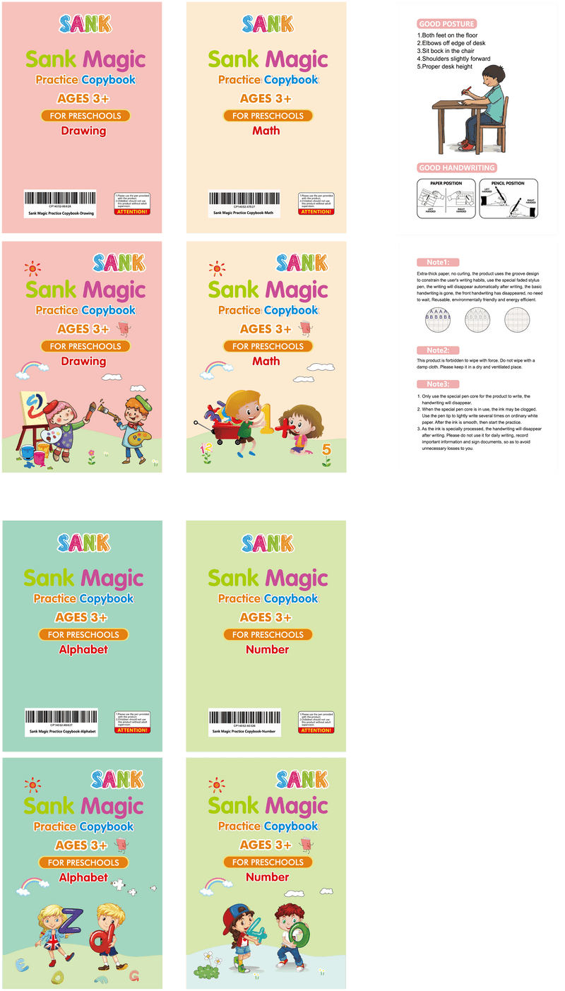 REUSABLE MAGIC HANDWRITING PRACTICE COPYBOOK
