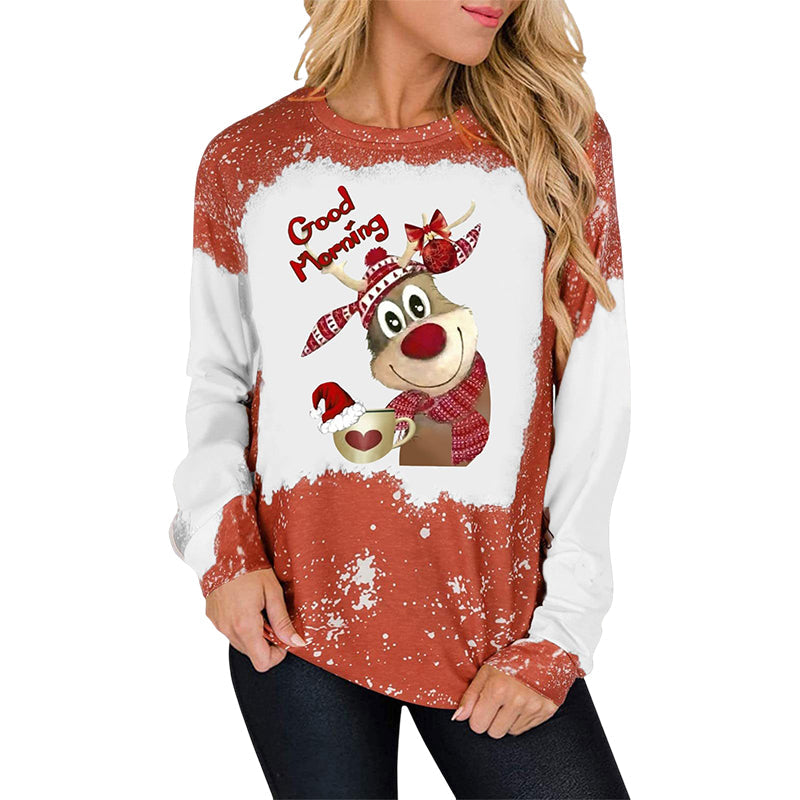 Christmas Crew Neck Print Sweatshirt