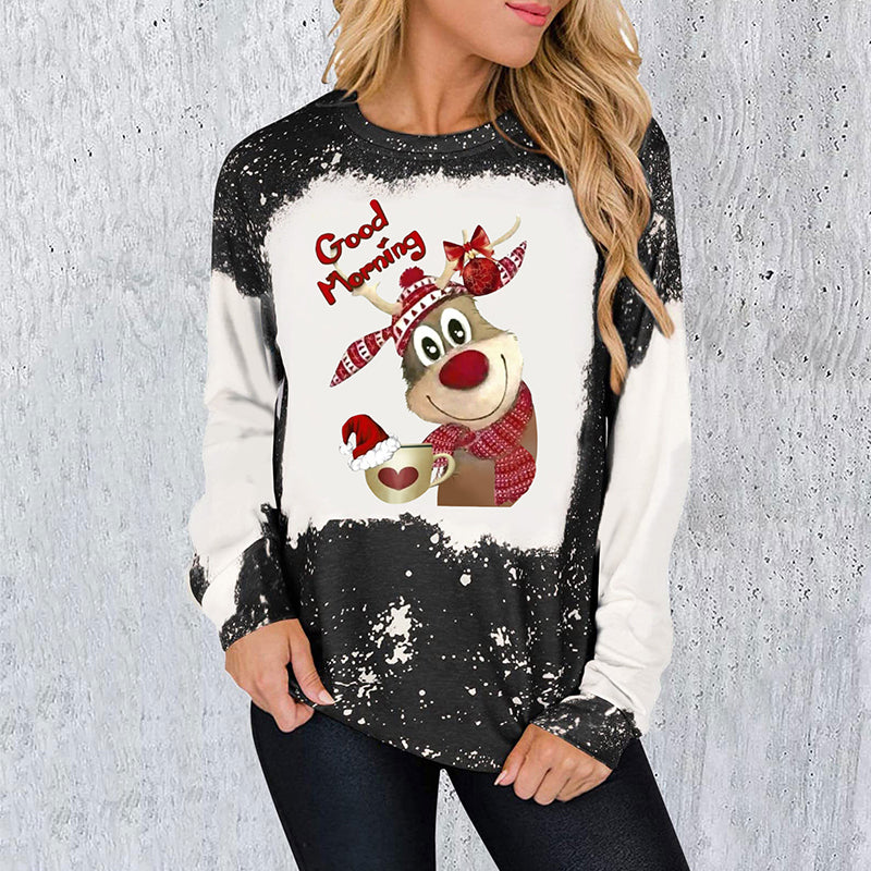 Christmas Crew Neck Print Sweatshirt