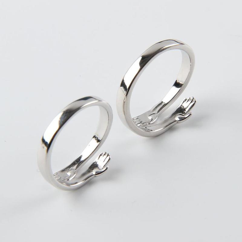 🤩To Granddaughter -925 Sterling Silver Hug Ring (Adjustable - One Size Fits All)💕