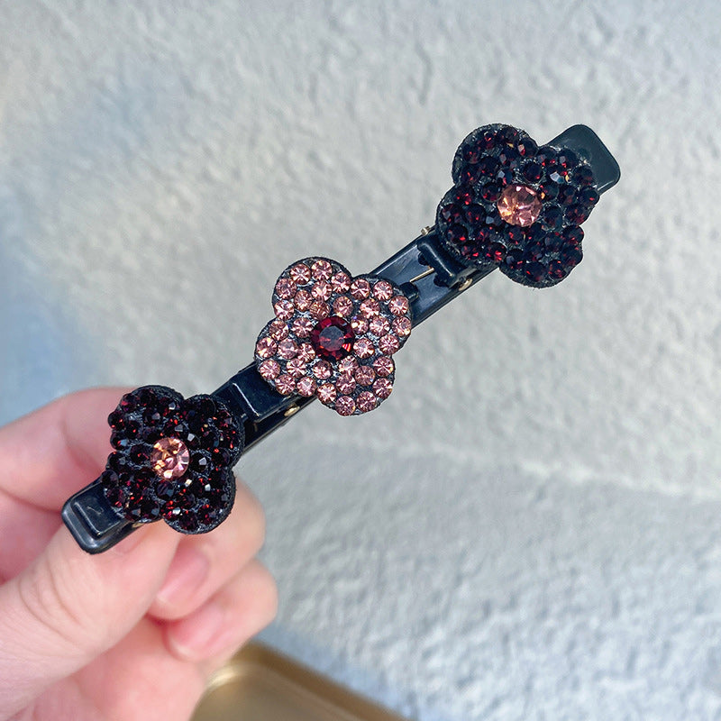 🎁Sparkling Crystal Stone Braided Hair Clips