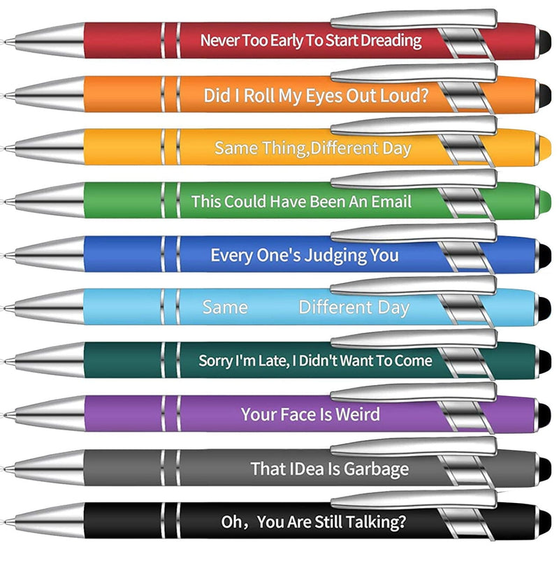 10 pcs Funny Office Pens(Black Ink)