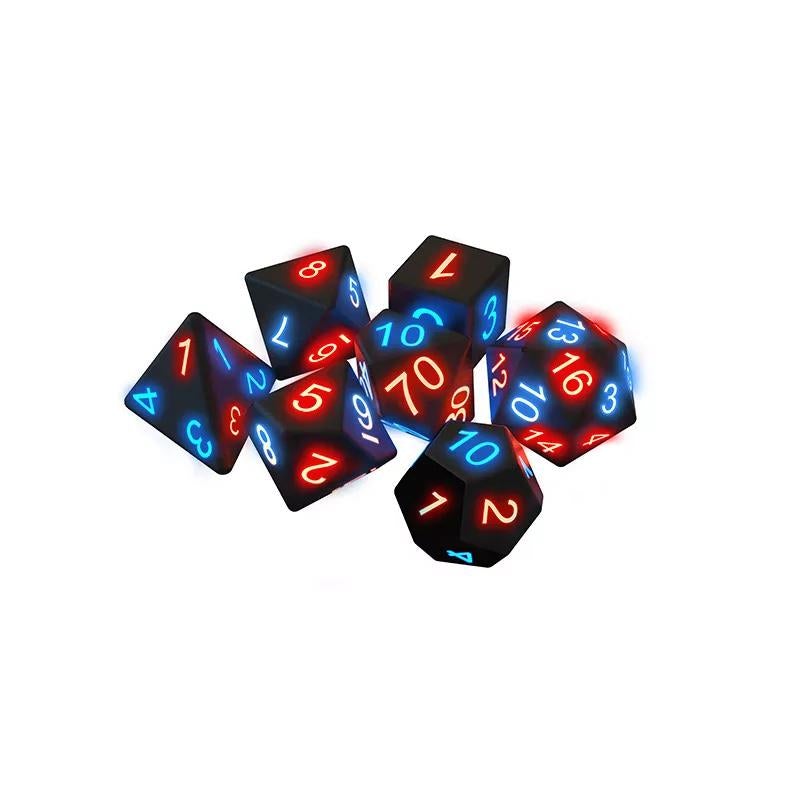 Polyhedral Glowing Game Dice Set (7 pcs)