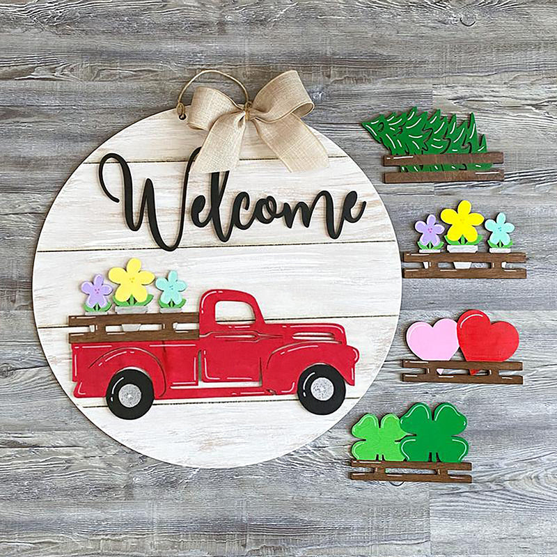 Interchangeable Vintage Truck Welcome Sign