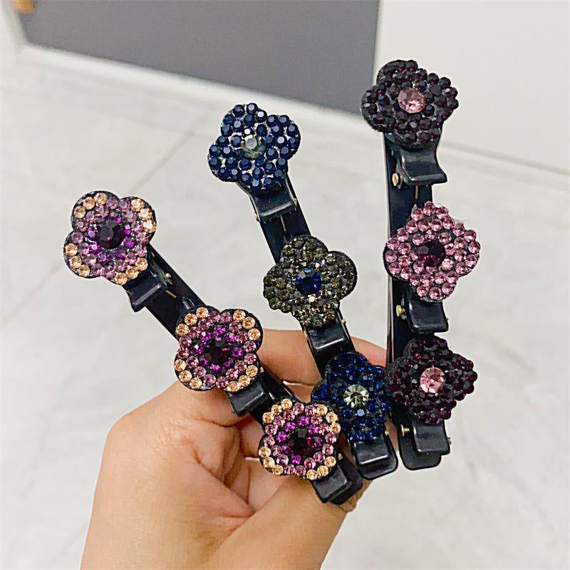 🎁Sparkling Crystal Stone Braided Hair Clips