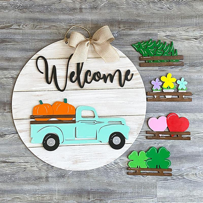 Interchangeable Vintage Truck Welcome Sign