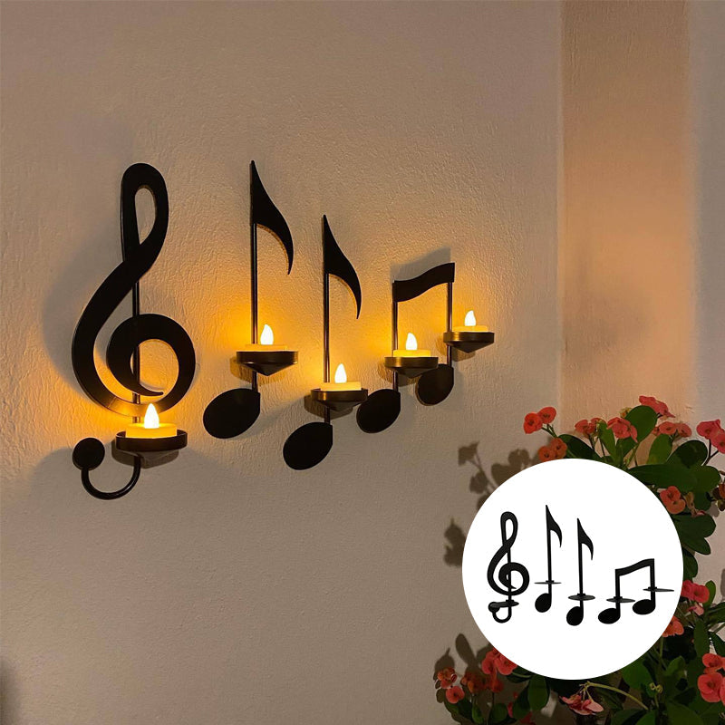 🔥Black Music Note Wall Sconce💡