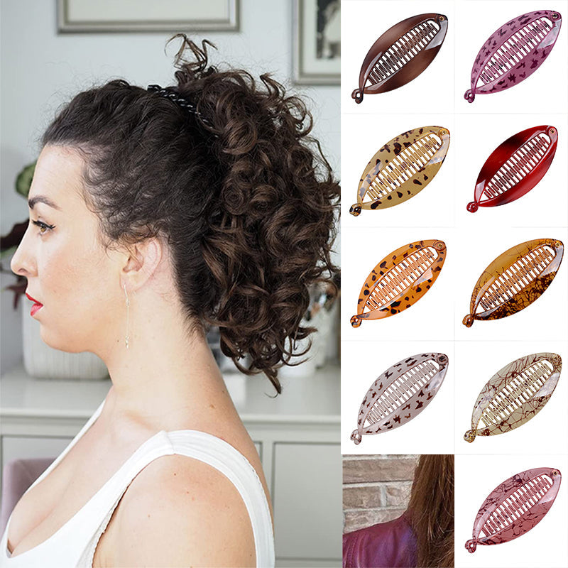 New Design Acetate Banana Pattern Hair Grips
