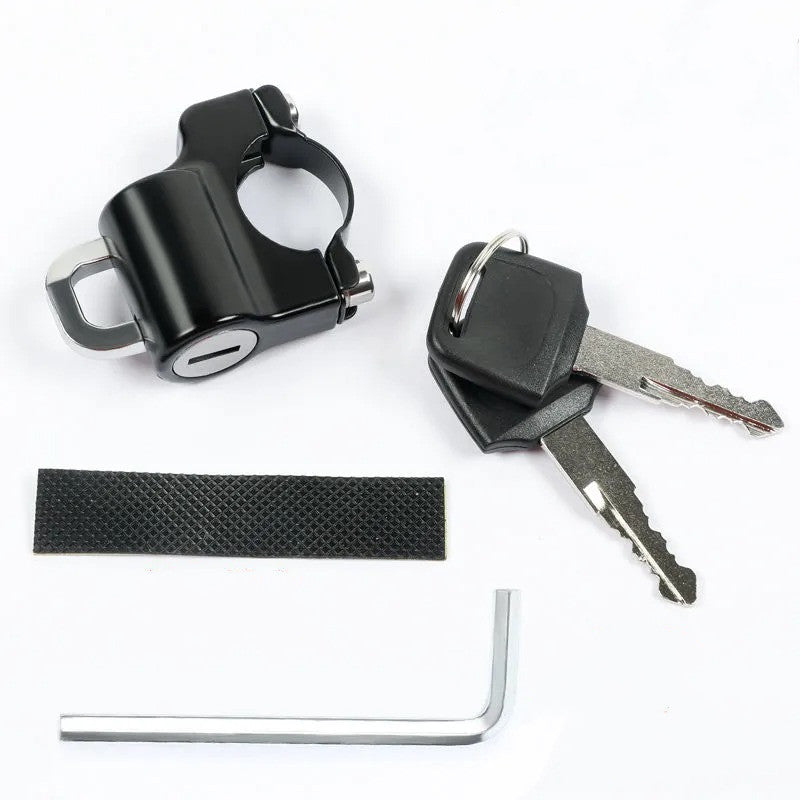 Multifunctional motorcycle helmet security lock