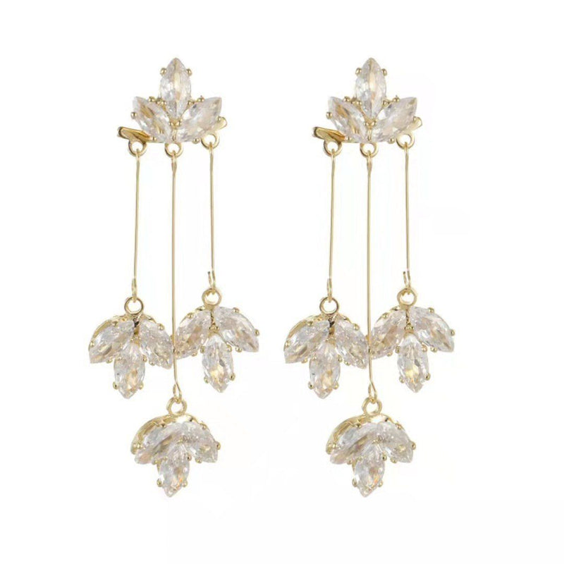 Crystal Maple Leaf Earrings