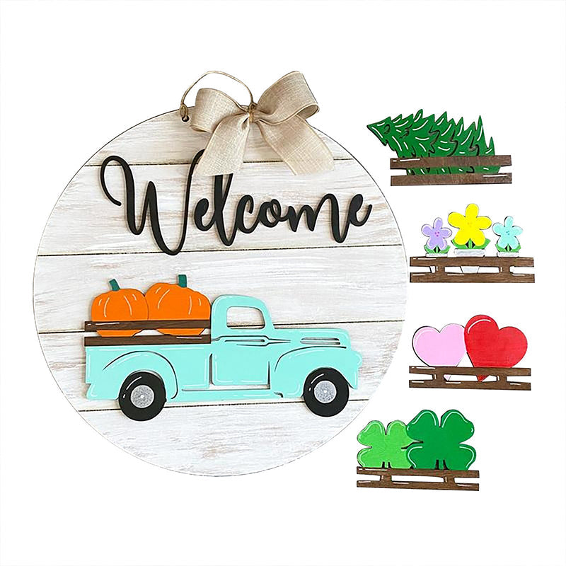 Interchangeable Vintage Truck Welcome Sign