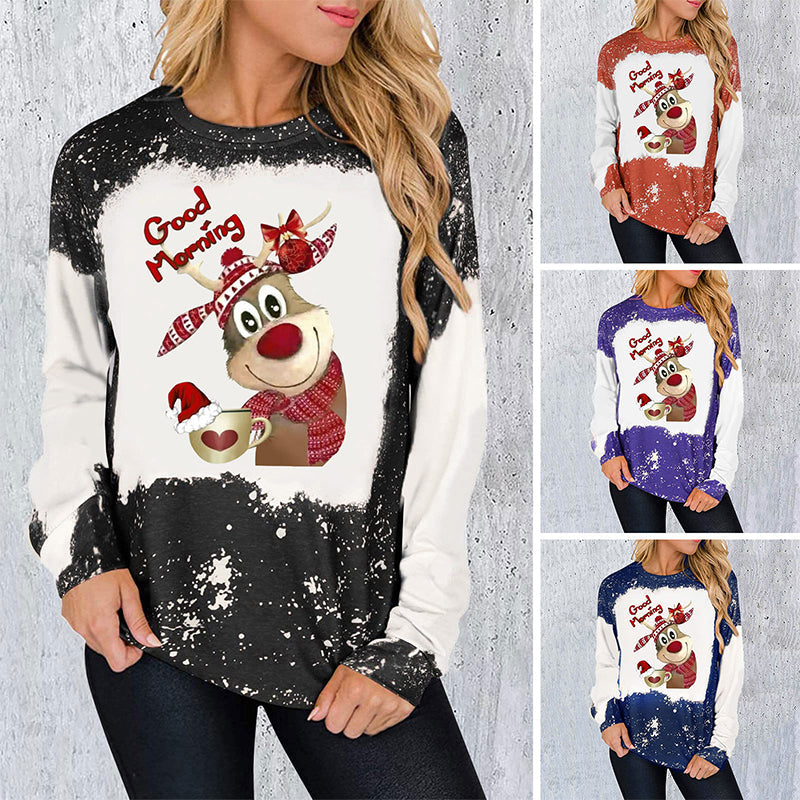 Christmas Crew Neck Print Sweatshirt