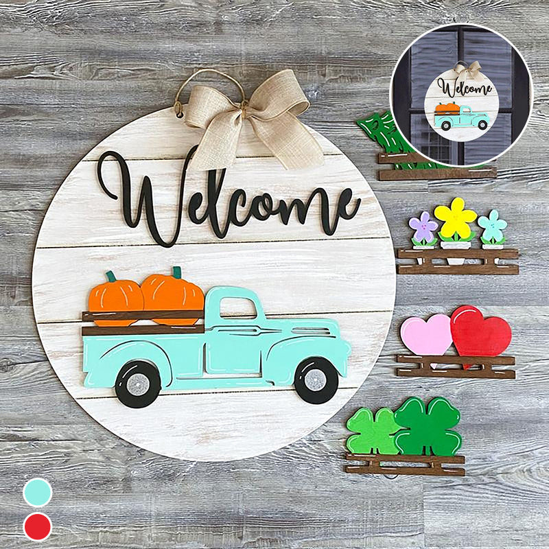 Interchangeable Vintage Truck Welcome Sign